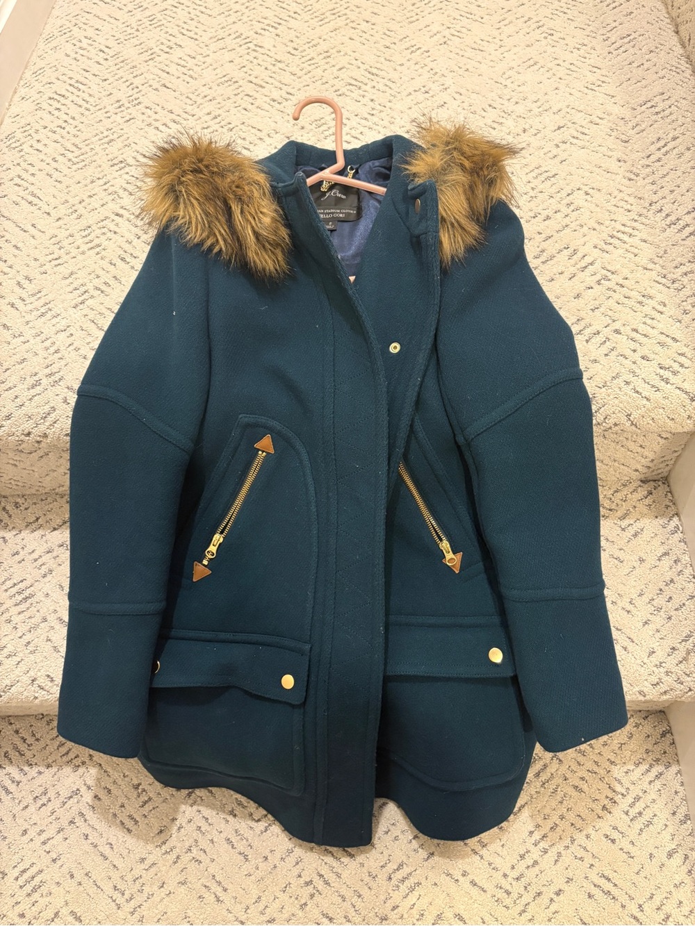JCrew Green Stadium Cloth Coat Size 2